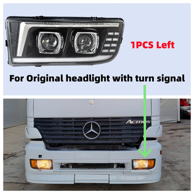 Phares LED Camion Mercedes Actros Axor 24V - vue de dessus - Becquet Voiture