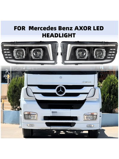 Phares LED Camion Mercedes Actros Axor 24V - vue de profil - Becquet Voiture