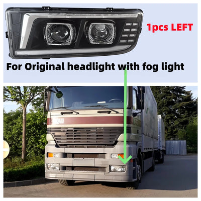 Phares LED Camion Mercedes Actros Axor 24V - vue rapprochée - Becquet Voiture