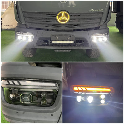 Phares LED Camion Mercedes-Benz Atego 24V - vue arrière - Becquet Voiture