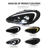 Phares LED Chevrolet Corvette C6 2005-2013 - installé sur véhicule - Becquet Voiture