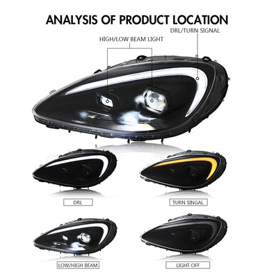 Phares LED Chevrolet Corvette C6 2005-2013 - installé sur véhicule - Becquet Voiture