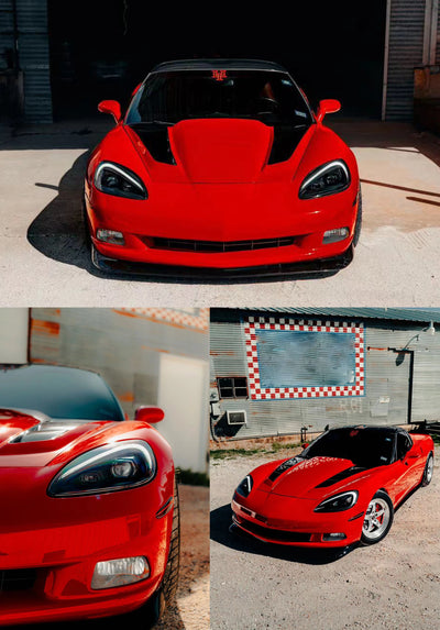 Phares LED Chevrolet Corvette C6 2005-2013 Signal Séquentiel - installé sur véhicule - Becquet Voiture