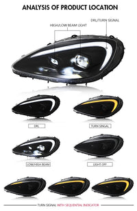 Phares LED Chevrolet Corvette C6 2005-2013 Signal Séquentiel - vue arrière - Becquet Voiture
