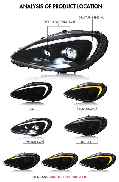 Phares LED Chevrolet Corvette C6 2005-2013 Signal Séquentiel - vue arrière - Becquet Voiture