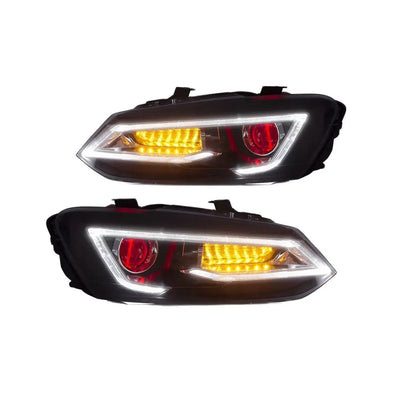 Phares LED Demon Eyes VW Polo MK5 6R 6C 2009-2017 - détail du montage - Becquet Voiture