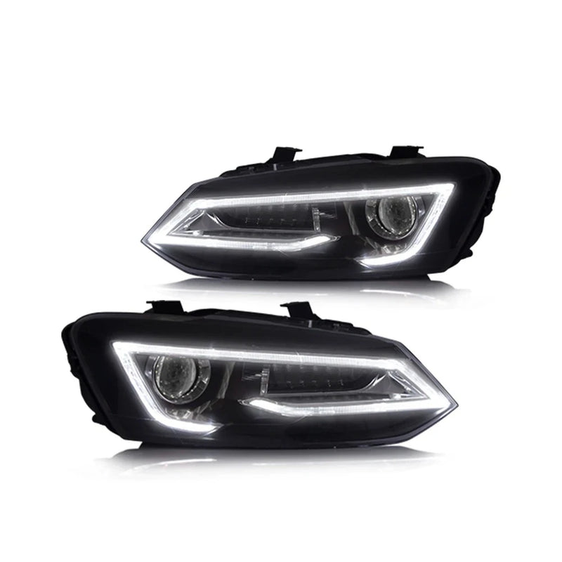Phares LED Demon Eyes VW Polo MK5 6R 6C 2009-2017 - vue rapprochée - Becquet Voiture