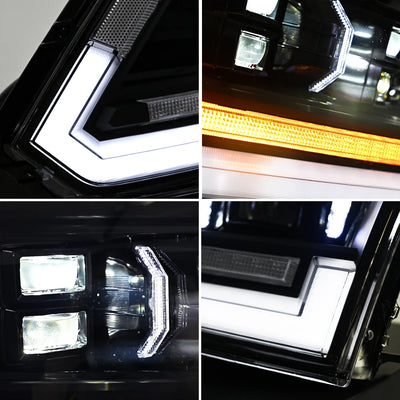 Phares LED Dodge RAM 1500 2500 2009-2018 - vue de trois-quarts - Becquet Voiture