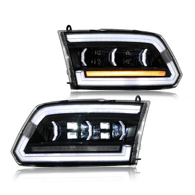 Phares LED Dodge RAM 1500 2500 2009-2018 - vue rapprochée - Becquet Voiture