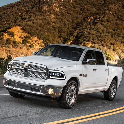 Phares LED Dodge RAM 1500 2500 3500 2009-2018 Séquentiel - installé sur véhicule - Becquet Voiture