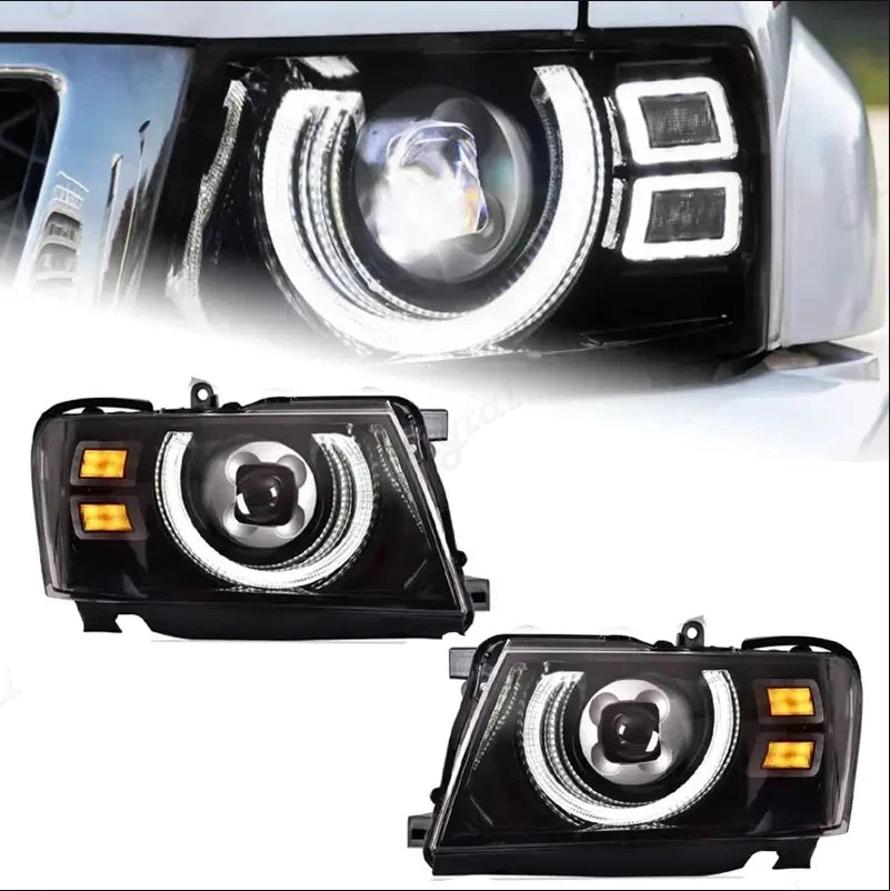 Phares LED DRL Nissan Patrol Y61 2005-2022 - vue de face - Becquet Voiture