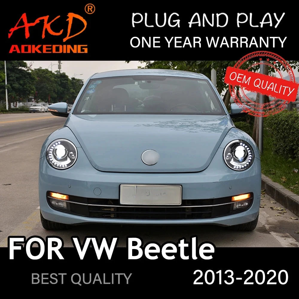 Phares LED DRL VW Coccinelle 2013-2020 - vue de face - Becquet Voiture