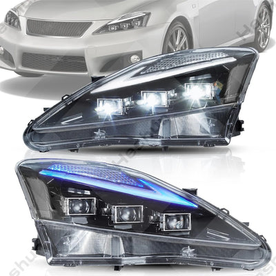 Phares LED Dynamiques Lexus IS250 IS350 IS220d - détail du montage - Becquet Voiture
