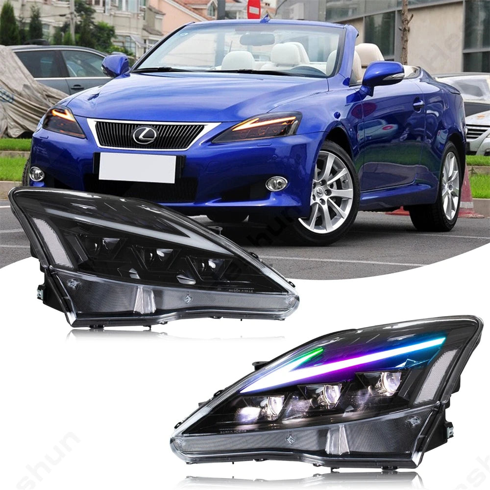 Phares LED Dynamiques Lexus IS250 IS350 IS220d - vue de face - Becquet Voiture