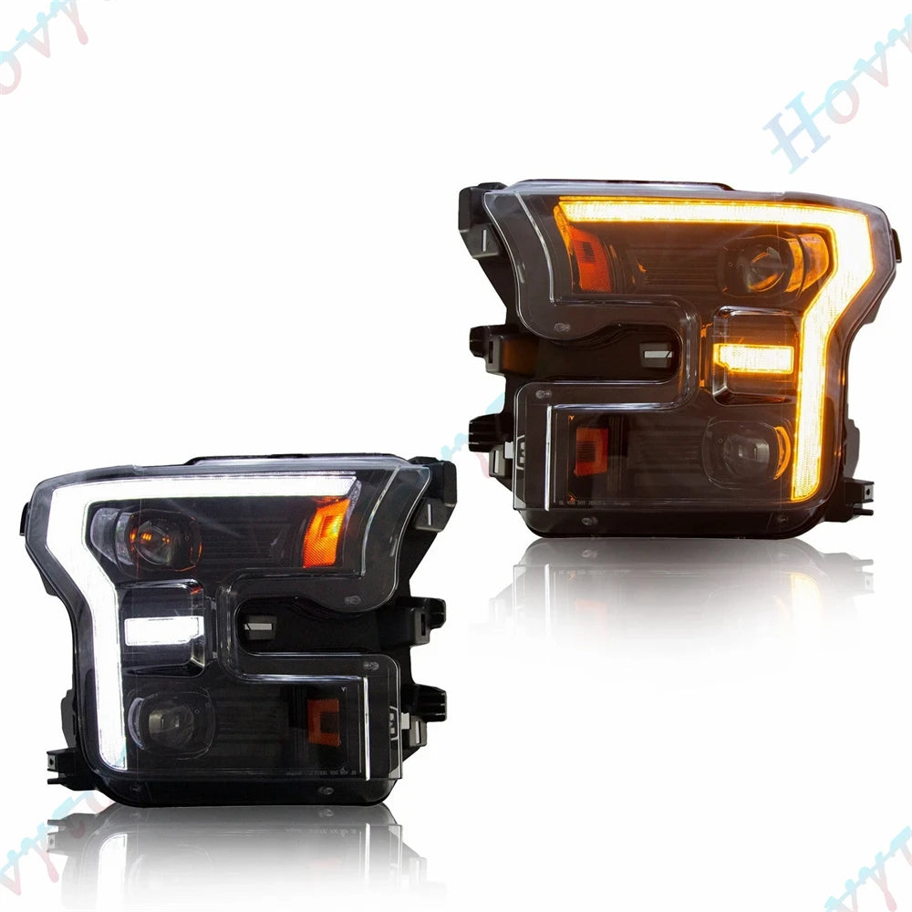 Phares LED Ford F150 XL XLT Raptor Look Sportif - détail du montage - Becquet Voiture