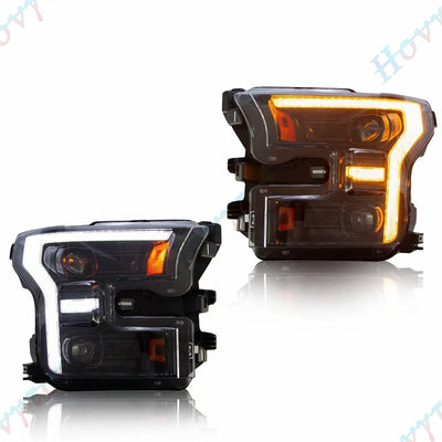 Phares LED Ford F150 XL XLT Raptor Look Sportif - détail du montage - Becquet Voiture