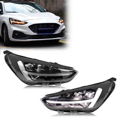Phares LED Ford Focus MK4 2019-2021 Clignotants Séquentiels - vue de face - Becquet Voiture