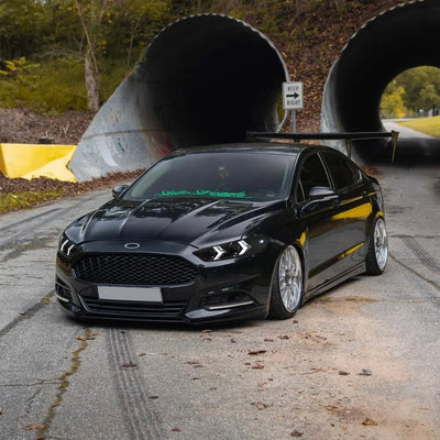 Phares LED Ford Fusion 2013-2016 Double Lentille - installé sur véhicule - Becquet Voiture