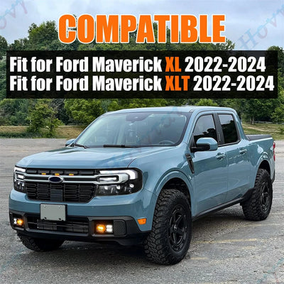 Phares LED Ford Maverick 2022-2024 DRL Clignotant - vue de trois-quarts - Becquet Voiture
