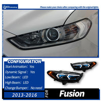 Phares LED Ford Mondeo CD4 2013-2016 - détail du montage - Becquet Voiture
