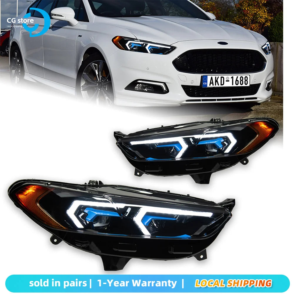 Phares LED Ford Mondeo CD4 2013-2016 - vue de face - Becquet Voiture