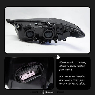 Phares LED Ford Mondeo CD4 2013-2016 - vue de trois-quarts - Becquet Voiture