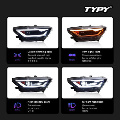 Phares LED Ford Mustang 2015-2017 - vue arrière - Becquet Voiture