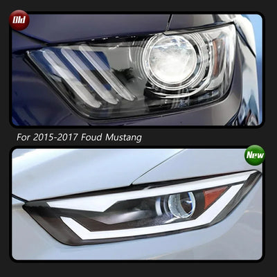 Phares LED Ford Mustang 2015-2017 - vue de face - Becquet Voiture