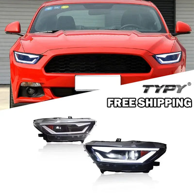 Phares LED Ford Mustang 2015-2017 - vue de profil - Becquet Voiture