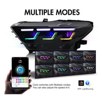 Phares LED Ford Mustang 2015-2022 - détail du montage - Becquet Voiture