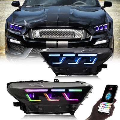 Phares LED Ford Mustang 2015-2022 - packshot studio - Becquet Voiture