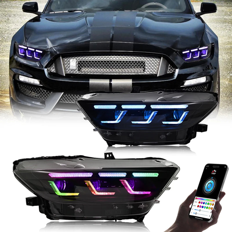 Phares LED Ford Mustang 2015-2022 - packshot studio - Becquet Voiture
