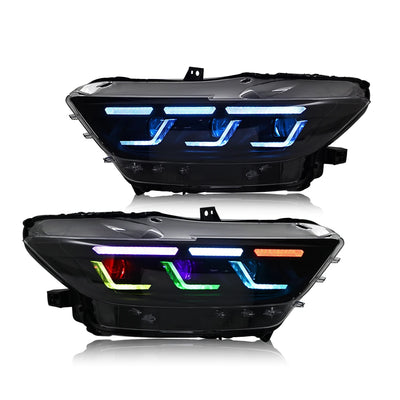 Phares LED Ford Mustang 2015-2022 - vue de dessus - Becquet Voiture