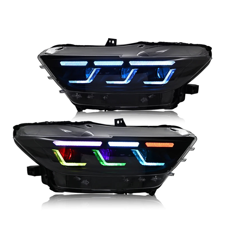 Phares LED Ford Mustang 2015-2022 - vue de dessus - Becquet Voiture