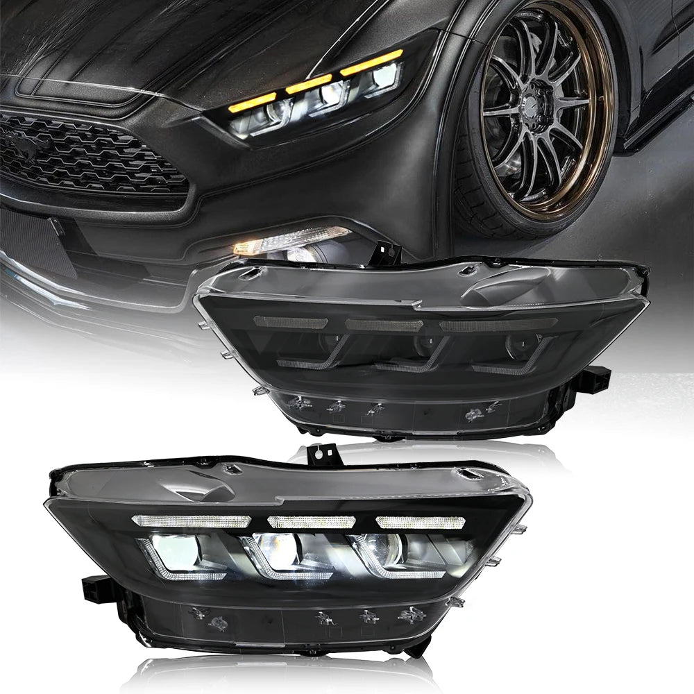 Phares LED Ford Mustang 2015-2022 - vue de face - Becquet Voiture