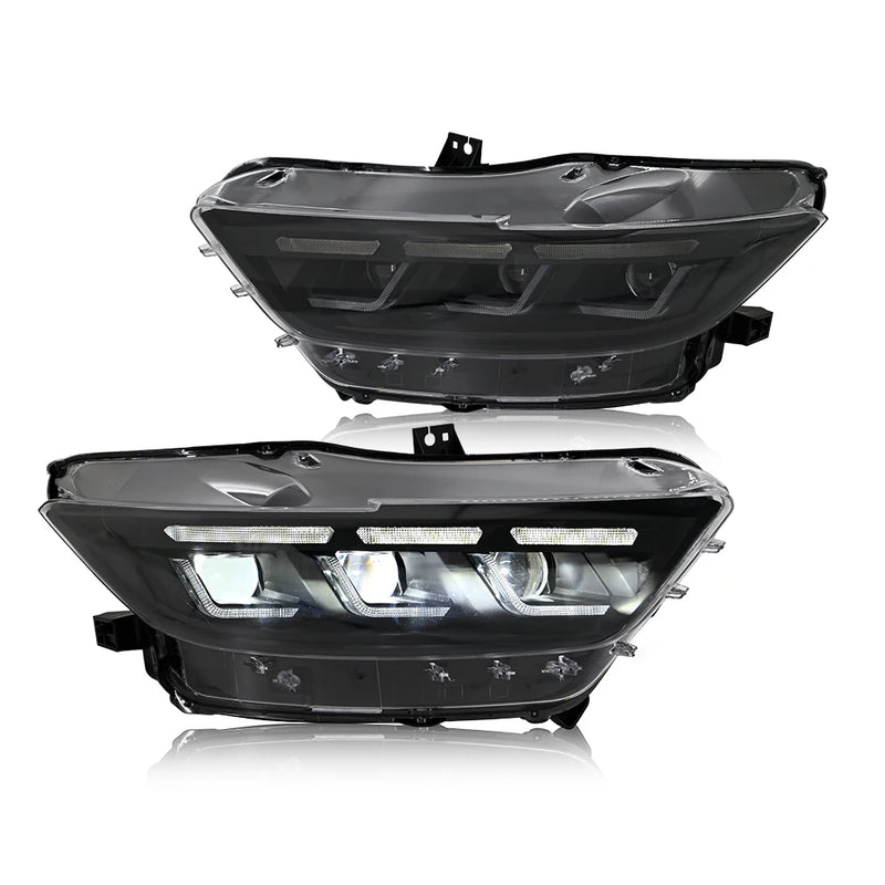 Phares LED Ford Mustang 2015-2022 - vue rapprochée - Becquet Voiture