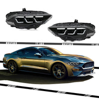 Phares LED Ford Mustang 2018-2022 RGB Contrôle - vue rapprochée - Becquet Voiture