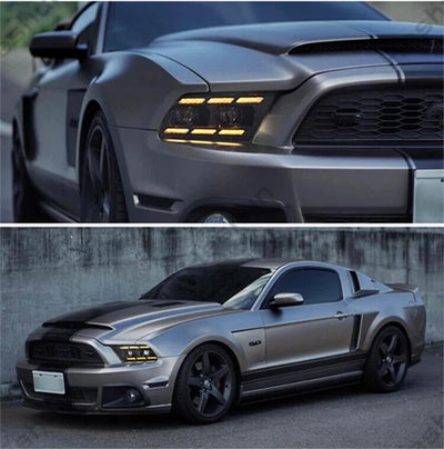 Phares LED Ford Mustang GT Shelby 2009-2014 DRL Clignotant - vue arrière - Becquet Voiture