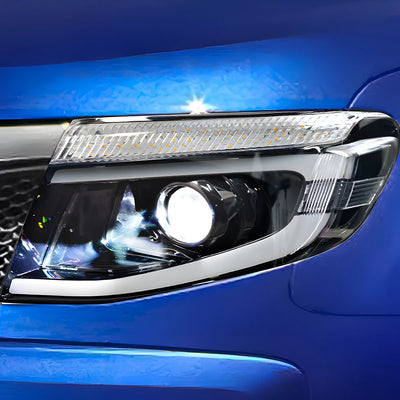 Phares LED Ford Ranger T6 2012-2014 Projecteur Bifocal - installé sur véhicule - Becquet Voiture