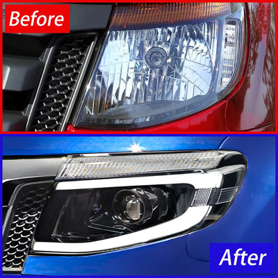 Phares LED Ford Ranger T6 2012-2014 Projecteur Bifocal - vue de profil - Becquet Voiture