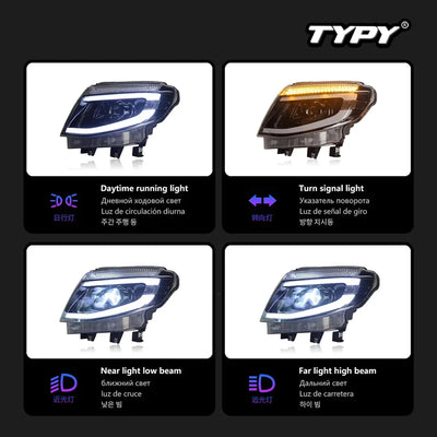 Phares LED Ford Ranger T6 2012-2015 - vue arrière - Becquet Voiture