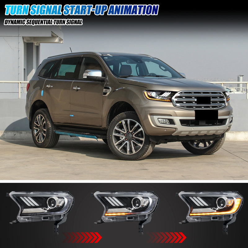 Phares LED Ford Ranger T7 T8 2015-2021 (réf. 2) - vue arrière - Becquet Voiture