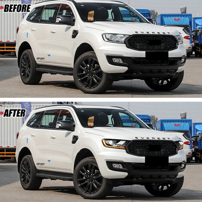 Phares LED Ford Ranger T7 T8 2015-2021 (réf. 2) - vue de trois-quarts - Becquet Voiture