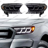 Phares LED Ford Ranger T7 T8 2015-2021 - vue de face - Becquet Voiture