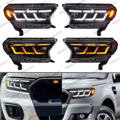 Phares LED Ford Ranger T7 T8 2015-2021 - vue de profil - Becquet Voiture