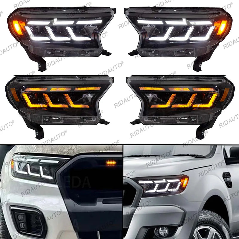Phares LED Ford Ranger T7 T8 2015-2021 - vue de profil - Becquet Voiture