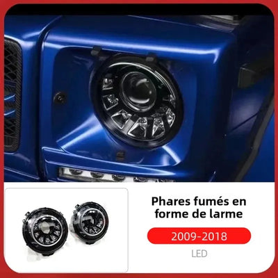 Phares LED Fumés Mercedes-Benz Classe G W463 - vue de face - Becquet Voiture