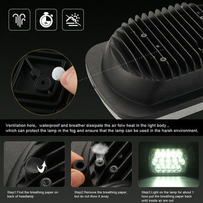 Phares LED H6054 Ford Bronco E-150 E-250 E-350 - installé sur véhicule - Becquet Voiture