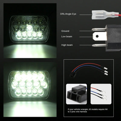Phares LED H6054 Ford Bronco E-150 E-250 E-350 - vue arrière - Becquet Voiture