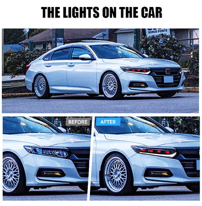 Phares LED Honda Accord 10e Génération 2018-2022 Quad Beam - vue de profil - Becquet Voiture